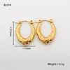 Joyería Popular Europea y Americana Acero de Titanio Hilo Convexo Pendientes Brillantes Diseño Único Pendientes de Nicho Fábrica Mayorista de Pendientes para Mujer