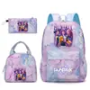 Mochila Transfronteriza Modelo Nuevo N, Mochila Escolar Estilo Universitario para Estudiante de Primaria, Mochila de Viaje Set de Tres Piezas