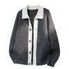 Bestseller transfronterizo: suéter chaqueta de punto cárdigan casual de moda con cuello solapa para hombre