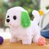Lindo perro de peluche eléctrico, mascota artificial digital que ladra y mueve la cola, conejito de juguete para niños.