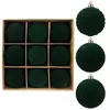 Enfeites de Natal aveludados mais vendidos da Amazon, 6/8/10cm, decorações de árvore de Natal veludo cor de vinho, bolas decorativas de Natal