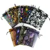 Bolsa de fio bronzeador de Halloween transfronteiriça da Amazon, rede de aranha, bolsa transparente para embalagem de doces e presentes