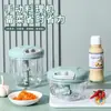 Machacador de Ajo Manual, Molinillo de Ajo Multifuncional, Picadora de Ajo y Jengibre para Carne, Procesador de Alimentos, Mini Picador de Ajo de Cocina