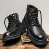 Botas Hombre Otoño Putian Nuevo Retro Caña Alta Estilo Británico Hombre Suela Gruesa Exterior Motocicleta Ropa de Trabajo Botas de Cuero
