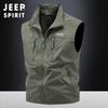 Jóvenes 2025 Primavera y Otoño Nuevo Chaleco Delgado Pesca Fotografía Montañismo Camping Chaleco Casual para Hombre 2501JP