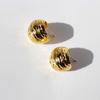 Pendientes Semi-Circulares Texturizados Plegados Populares Estilo Europeo y Americano con Aguja de Plata 925 Pendientes Transfronterizos para Mujer 98