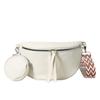 Bolsa de Comunicación Casual de Color Sólido Primavera 2024 Estilo Occidental Simple Fotografía Callejera Moda Crossbody Pechera Bolsa de Viaje Cinturera Set de Dos Piezas