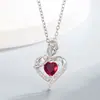 Mais Vendido Transfronteiriço 12 Tipos de Pingentes de Flor Rosa Diamante Coração Formato Moda Europeia e Americana Colares Femininos Presente Dia das Mães