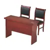 Mesa de conferencias mesa larga tira de entrenamiento roja mesa de 1,2 metros de largo para tres personas combinación de mesa y silla para auditorio escolar sala de reuniones