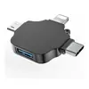 Memoria USB Metálica de Doble Propósito Tipo-C Giratoria para Coche USB 3.0 Alta Velocidad Gran Capacidad 256 GB Computadora Teléfono Móvil 32 GB