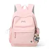 Bolso de Hombro Doble Transfronterizo Artístico Casual Mochila de Viaje para Mujer Gran Capacidad Color Sólido Versátil Simple Mochila para Estudiantes