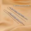 Pendientes de plata S925 con cadena de plata y destellos, pendientes de Corea del Sur, elegantes, de celebridades de Internet, sencillos, adelgazantes, pendientes con borlas retro para mujer