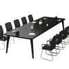 Mesa de conferencias rectangular de alta gama, mesa pequeña moderna minimalista para reuniones y capacitación, banco de trabajo en forma de barra, mesa larga, escritorio de oficina