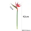Pequeño Ramo de Flores Artificiales de Ave del Paraíso de Goma Suave para Arreglo de Escena, Decoración de Bodas y Hoteles, Flores Artificiales y Secas