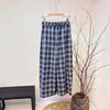 Nuevos Pantalones Scimitar a Cuadros Azules y Blancos Estilo Chino Otoño 2025 Nuevo Estilo Nacional Artístico Perezoso Casual Sueltos Versátiles