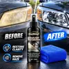 KineShineX Spray Restaurador de Faros de Coche 100ML Agente Limpiador y Restaurador Antiamarilleo y Antiempañamiento para Pantallas de Faros