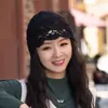Sombrero de Ganchillo Calado de Moda Coreana Versátil para Mujer, Delgado para Cubrir Canas, Moda de Verano para Primavera y Otoño