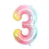 Globos de números 0-9 en degradado rosa de 40 pulgadas para fiesta de cumpleaños, decoración de fondo de escenario para reunión anual de empresa
