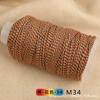 Cuerda trenzada de hilo de algodón frotado a mano rollo grande 24 hebras cuerda de algodón multicolor teñida por segmentos hebra degradada DIY collar pulsera hecho a mano juego de texto