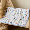 Manta Toalha de Banho para Bebê, Algodão Classe A, Gaze de Seis Camadas, Estampa de Desenho Animado, Manta Absorvente Ampliada para Recém-Nascidos e Crianças, Algodão Puro Classe A