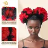 Peluca Africana de Pelo Corto Transfronteriza, Estilo con Cordón, Anillo de Cabello Afro, Color Mixto para Mujeres Altas, Procesamiento Personalizado