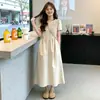 Vestido WZXSK de estilo francés con mangas abullonadas para mujer, nuevo diseño verano 2026, entallado en la cintura, elegante y extremadamente hermoso vestido de una pieza