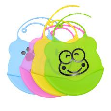 Dulaidu babero para bebé con bolsa para comer, babero de silicona de dibujos animados para niños, tridimensional, desechable, impermeable y a prueba de fugas, bolsa para comer