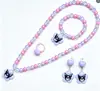 Accesorios para Niños Niñas Dibujos Animados Princesa Collar de Perlas Niña Pequeña Elsa Sanrio Collar con Colgante Joyería para Bebés