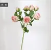 Buquê de Rosas Queimadas Artificiais de Sete Cabeças Transfronteiriço para Decoração de Casa, Adereços para Fotografia ao Ar Livre, Paisagismo de Sala de Estar e Shopping