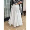 [Oferta Especial, Sin Devoluciones ni Cambios] Precio Original 212 Yuan, Cintura Elástica, Empalme Irregular, Falda de Dobladillo Grande para Mujer 258061