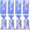 Bolsa de Regalo de Vacaciones con Bolsillo Plano opp Impreso de Sirena Transfronteriza para Galletas, Bocadillos, Dulces, Bolsa de Embalaje de Cumpleaños