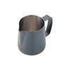 Taza de flores con mango ancho de 400 ml, taza de café con boca puntiaguda y pistola de galvanoplastia de acero inoxidable 304, color negro