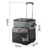 Bolsa Térmica Carrinho de Grande Capacidade Amazon para Acampamento de Carro, Caixa Isolada Dobrável para Alimentos Frescos e Entrega, Azul Marinho