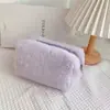 Bolsa de Maquiagem de Pelúcia, Cor Macaron, Doce Bolsa de Armazenamento de Grande Capacidade, Bolsa de Alto Valor