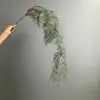 Enredadera colgante de helecho artificial, planta verde de helecho espárrago estilo bosque para colgar en la pared, decoración suave para techo de boda, plantas artificiales decorativas