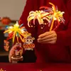 Día de Año Nuevo Fuegos Artificiales Brillantes Palo Retorcido Kit de Materiales para Ramo DIY Juguete Regalo para Niños Guardería