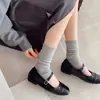 Calcetines de Media Pierna Estilo Coreano, Calcetines Sueltos de Verano hasta la Mitad de la Pantorrilla, Calcetines Largos para Mujer, Calcetines Adelgazantes, Algodón Puro Anti-Pilling