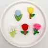 Mini rosa de simulación creativo DIY carcasa de teléfono móvil cuerda para el pelo pasador parche para taza de agua accesorios de resina pegamento cremoso