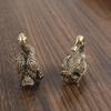 Pato mandarín de latón sólido creativo decoración de mascota de té de oficina mesa de té vintage par de artesanías de pato mandarín cobre puro artículos de cobre