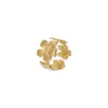 Anillo Ajustable para Mujer de Acero Inoxidable con Baño de Oro de 18K, Nuevo Estilo Transfronterizo, con Forma de Caracola, Estrella de Mar, Flor, Corazón, Joyería