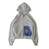 Sudadera con capucha tipo chaqueta, de manga larga, con cremallera, bordada, de bloques de color, estilo Y2K, holgada, retro, sudadera con capucha, de moda, para streetwear