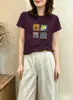 Camiseta de algodão canelado 220g direto da fábrica para mulheres, blusa de manga curta slim-fit Guangzhou Treze Linhas, fornecimento exclusivo da segunda leva de verão