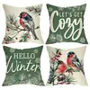 Comercio Exterior Transfronterizo Más Vendidos Fundas de Almohada Navideñas Personalizadas para Sofá de Sala de Estar, Cojines Decorativos Festivos para Dormitorio, Almohadas y Fundas de Almohada
