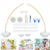 Kit de Arco de Globos para Boda Tubo de Plástico de Aluminio Soporte Curvado Libre Forma Columna de Globos Arco Diseño de Cumpleaños