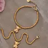 Misterio y Elegancia: Pulsera con Colgante de Oso de Zircón 5A Ins Transfronterizo, Pulsera de Cuentas Redondas, Diseño Simple y de Moda, Elegante Accesorio de Mano de Acero Inoxidable