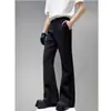 Pantalones de Campana con Diseño de Nicho, Cielo Estrellado y Salpicaduras de Tinta para Hombre, Gama Alta, Geniales y Elegantes, Corte Holgado, Largo hasta el Suelo, Sencillos