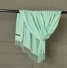 Otoño e Invierno Nuevo Bufanda Cálida Versátil Chal con Flecos Color Sólido Bufanda Larga de Cachemira de Imitación para Pareja