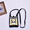 2024 Bolsa de Mão Mini de Tricô Guofeng Panda Bolsa de Celular Fashion Guofeng Bolsa de Ombro Bolsa Casual Versátil