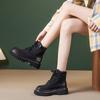 Botas de Suela Gruesa Estilo Británico 2025 Nueva Moda Retro Versátil Botas Ruibarbo Street Casual con Cordones Botines