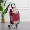 Carrinho de compras de vegetais transfronteiriço fábrica portátil para idosos carrinho de compras de supermercado dobrável simples carrinho de bagagem puxado à mão pequeno reboque